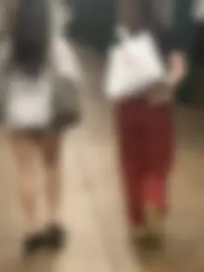 OC Asian Coed Short Shorts Butt Out