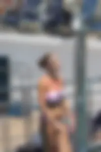 Mostly mature bikini babes on a Carnival cruise