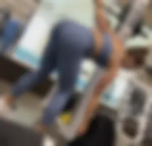 TIGHT TEEN Sculpted ASS in blue patterned leggings, perfect tease face