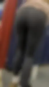 Skinny And Tight College Girl In Blue Leggings Bends Over For Me (Upshots)