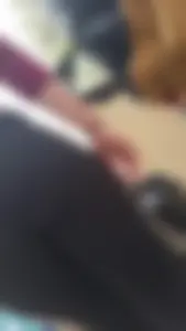 Sexy Butt And Legs in Leggings Closeup Creepshot Outside