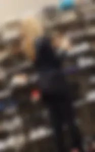 Shoe store blonde