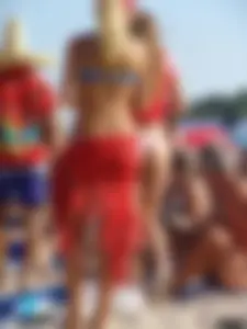 Beach voyeur babes in bikinis, thongs and topless