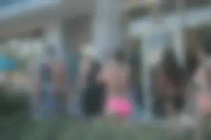 Sexy Florida beach bikini girls, some topless