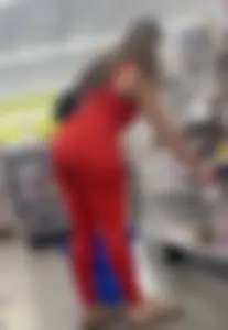 Busty PAWG Shows Off in Red 1 Piece OC