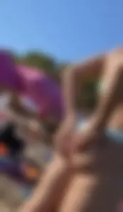 Beach impressions with cameltoes