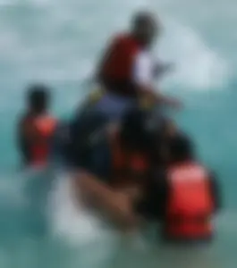 Jet ski babe with a nice ass in black thong