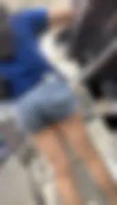 Slim Latina In Jean Shorts/ Up close angles- OC