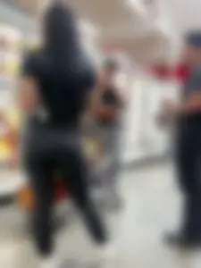 Big tit Latina/Visible thong /bubble flares/ tight sweats
