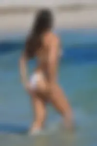 Brooks Nader looking sexy in a little bikini on a beach in Miami