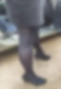 Coworker in skirts and pantyhose