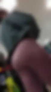 Shopping girl ass view in que