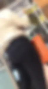 nerdy asian round ass at airport cafe
