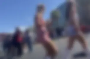 Hot college girls at football game (cheeks everywhere)