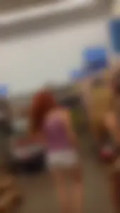 Two Walmart sexy babes in shorts with nice asses