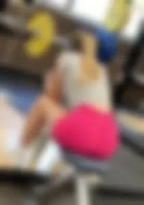 Stacked blonde college PAWG with pink shorts being eaten by ass