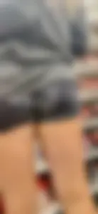Smoking hot blonde with tight ass in shorts