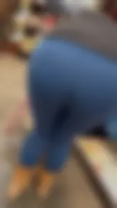 Milf in blue leggings with vpl bent over for us!!! pt1 (OC)