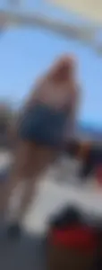 [oc] Beautiful lady with nice legs and sexy denim skirt