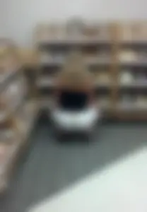 Girl in White Pants at the Supermarket