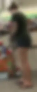 Spandex gray shorts on a thicc ass white girl
