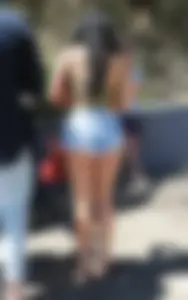 Ariel Winter in shorts showing her big booty ass cheeks