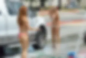 Sexy bikini car wash girls