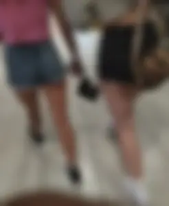 11/10 Big booty tall American black denim booty shorts+1