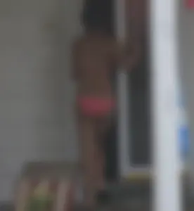 A hot teen neighbor in various bikinis