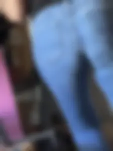 Hot milf in blue tight jeans closeup creepshots, hot ass