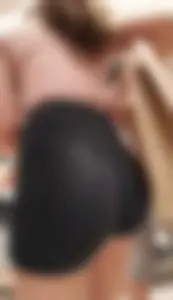 Amazing big ass in tight shorts closeup