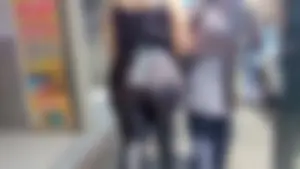 Huge Chubby Ass in Tights Street Creepshots Series