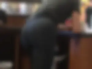 Sexy gym coworker with a sexy ass in leggings