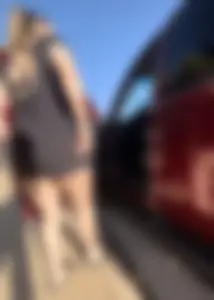 Pawg cheeks hanging out in black romper