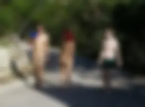Nude beach and topless girls