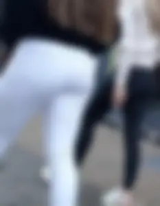 Tight little teen ass in white jeans