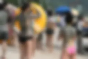 Boryeong Mud Fest 2008 girls mostly in bikinis