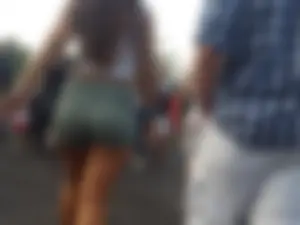 Sexy Bubble Ass in Shorts, Candid Girl in a Top Walking on the Street Creepshot