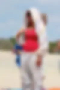 Lifeguard tournament girls on the beach
