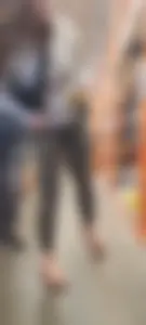Home depot milf- pokies, leggings, and flip flops