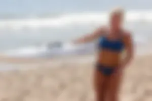 Lifeguard tournament girls on the beach