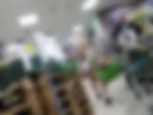 Grocery store blonde with a nice ass in tight white shorts