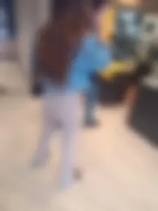 Cute girl in white leggings  (first OC)