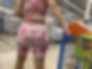 Public Beauties Series | PINK spanks on massive ass