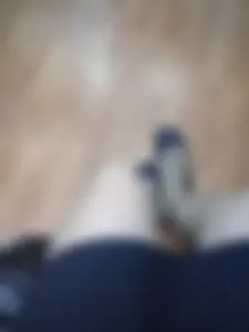 Young Student Girl’s Legs in Pantyhose, Her Flats Taken Off