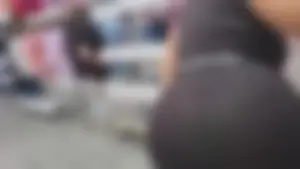 THICK Big Ass Latina Milf In See Through Black Leggings