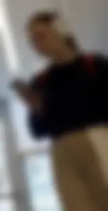 Skinny And Tight College Girl In Blue Leggings Bends Over For Me (Upshots)