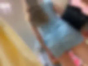Amazing Creepshots of a Candid Girl in a Short Blue Dress