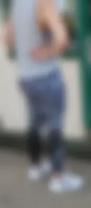 Girl with a nice ass in patterned leggings