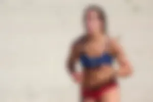 Lifeguard tournament girls on the beach